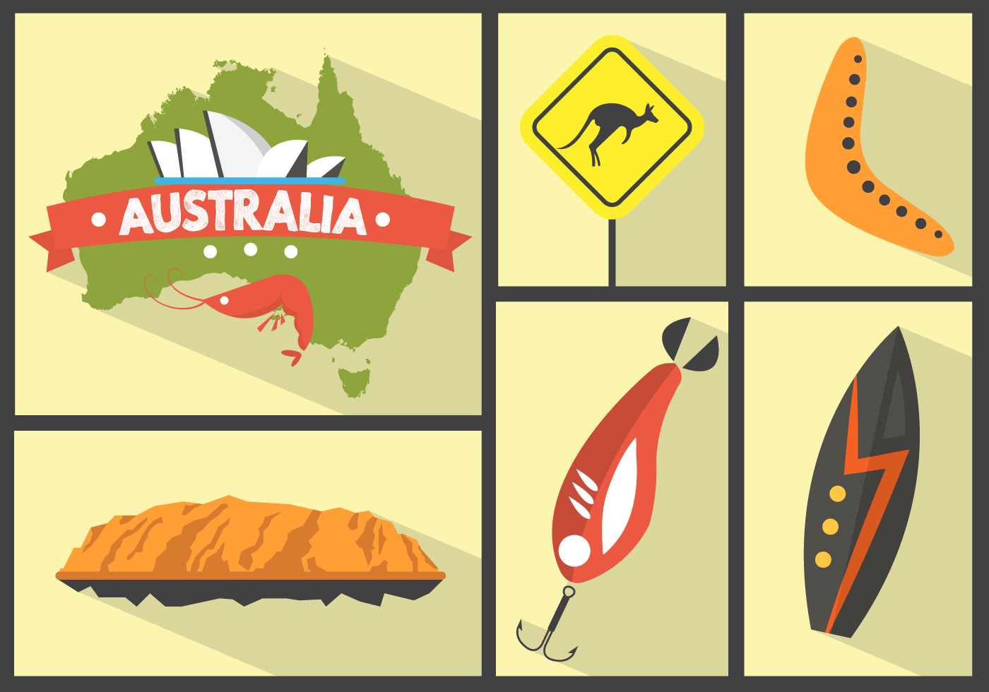 Australian Vector Icons 109542 Vector Art at Vecteezy