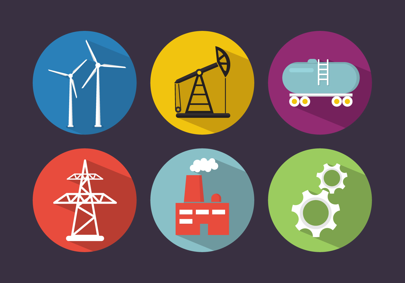 Vector oil field clipart