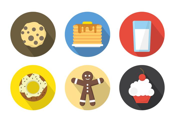 Iconos De Desayuno De Fondo vector