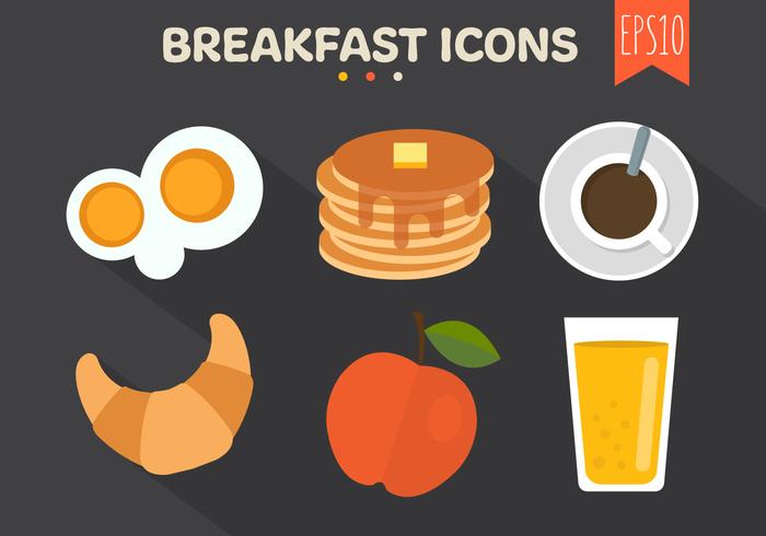 Iconos De Desayuno De Fondo vector