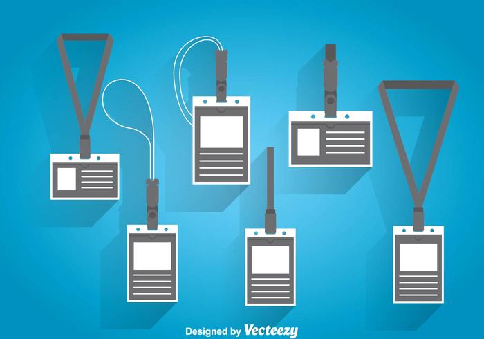 Id Cards And Lanyards Vector