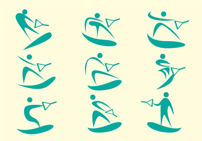 Water Skiing Vector