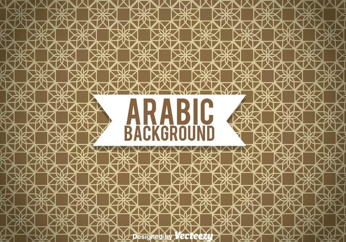 Arabic Ornament Brown Background vector