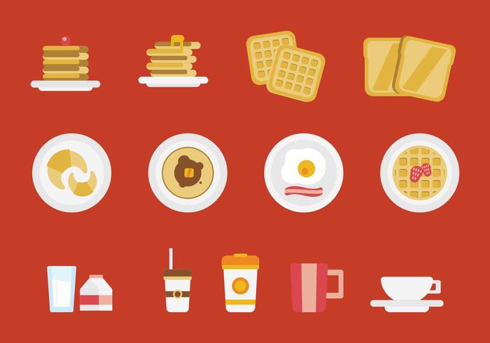 Desayuno gratis vector set