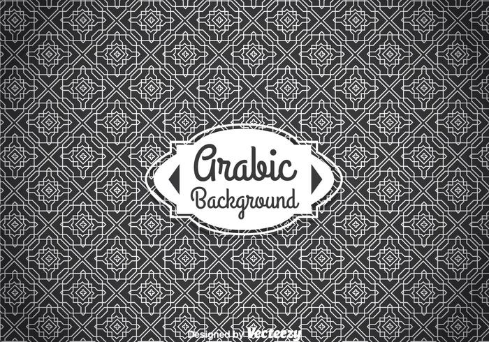 Arabic White Ornament Background vector