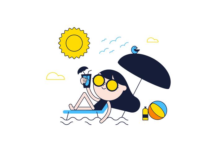 Free Sunbathe Vector 