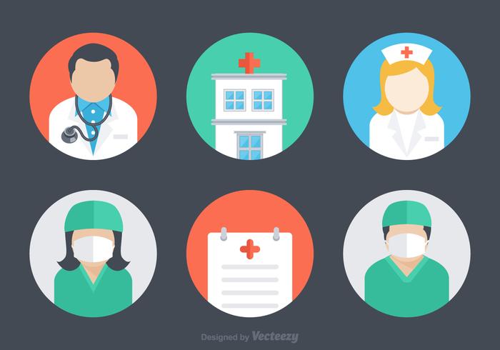 Free Flat Hospital Vector Icons