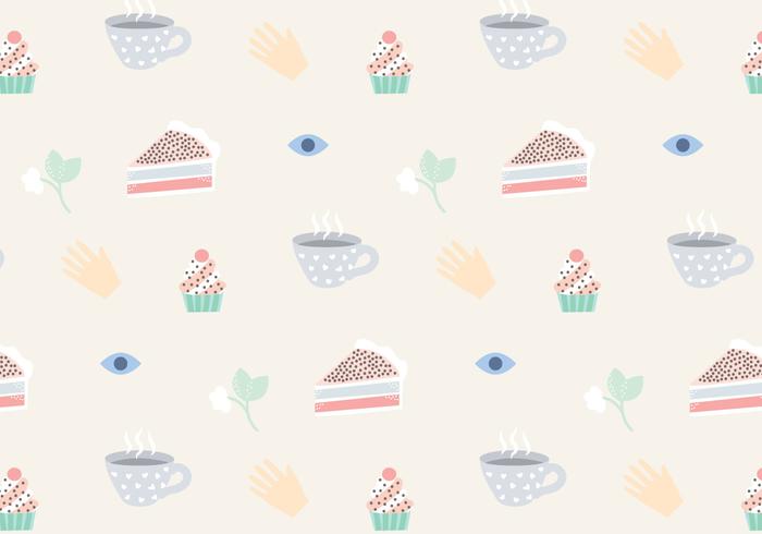 Teatime Pattern Vector