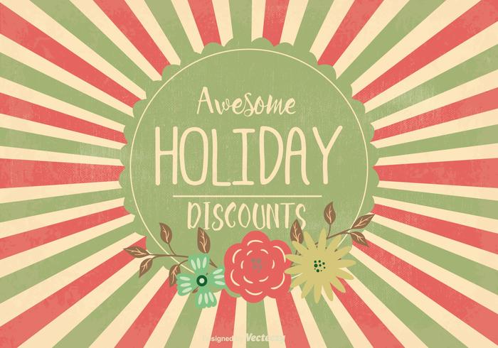 Retro Holiday Sale Illustration vector