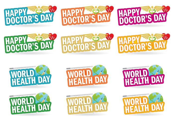 Doctors Day Titles vector