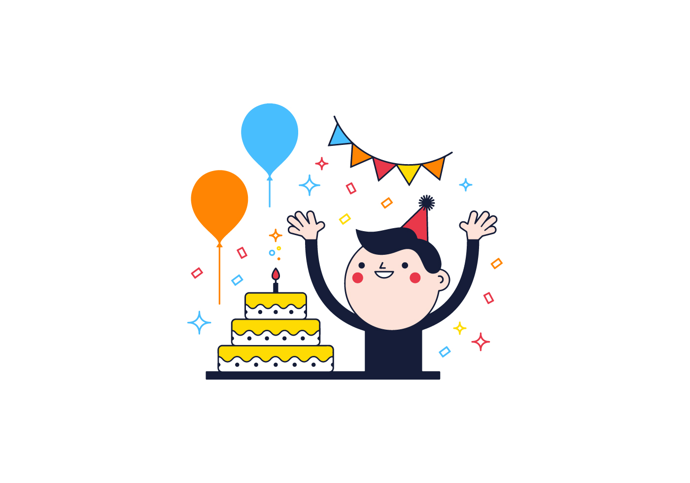 Download Free Birthday Vector 109812 Vector Art at Vecteezy