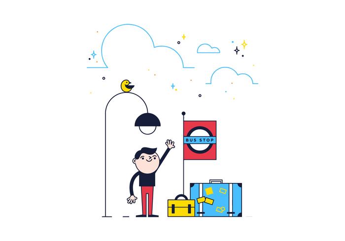 Free Bus Stop Vector Free Bus Stop Vector
