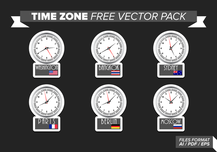 Time Zone Free Vector Pack Time Zone Free Vector Pack
