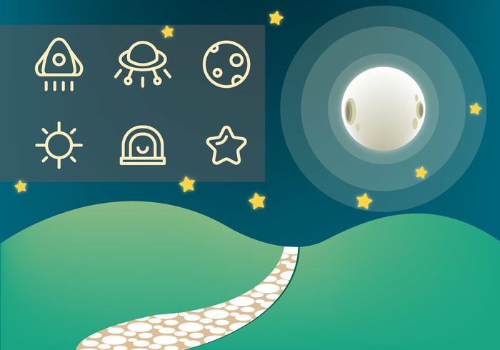 Free Stone Path and Galaxy Vector Free Stone Path and Galaxy Vector