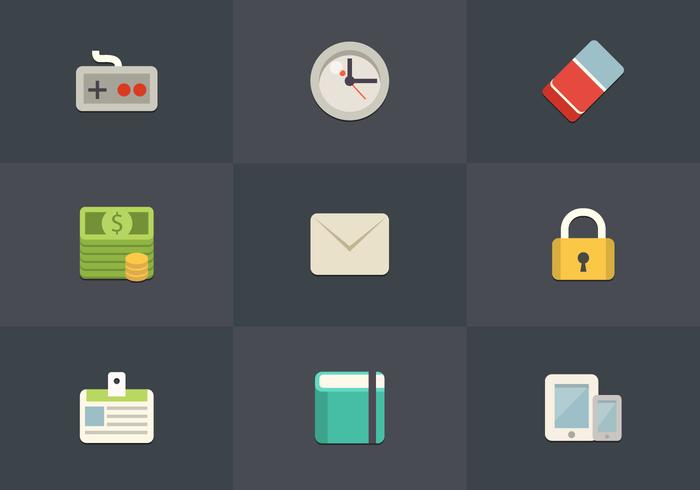 Free Flat Icon Set 08 Vector