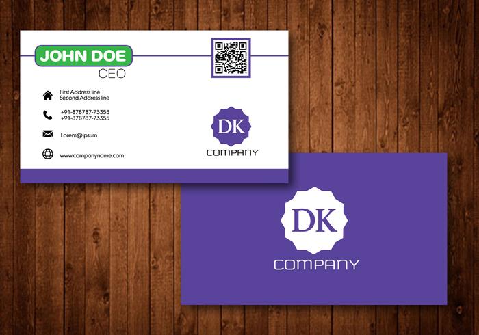 Purple Creative Business Card vector