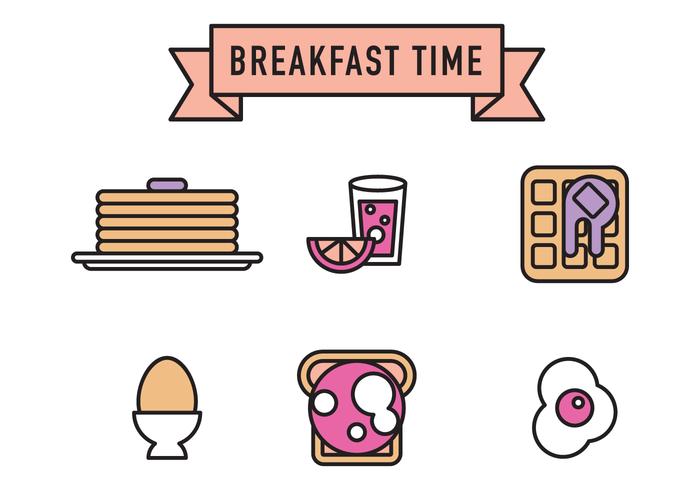 Iconos Del Vector Del Desayuno