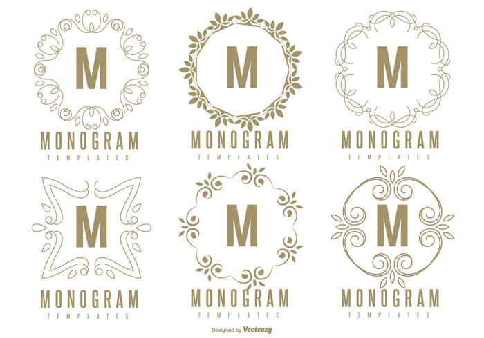 Monogram Template Set vector