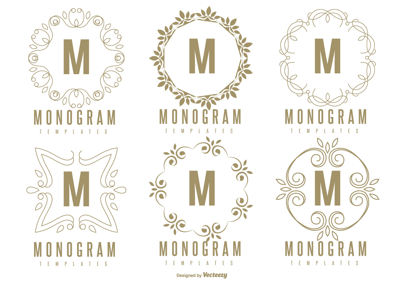 Download Monogram Template Set - Download Free Vectors, Clipart ...