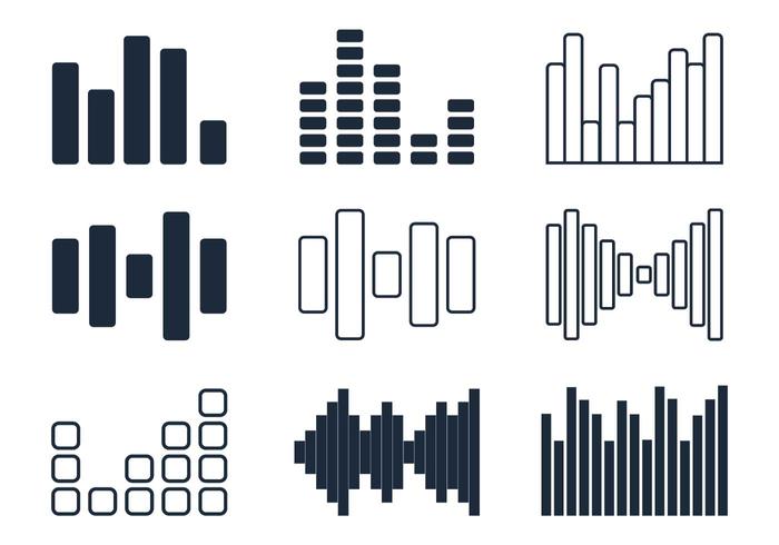 Sound Bars Minimalist Icon vector