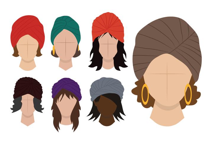 Ladies Turban Vector