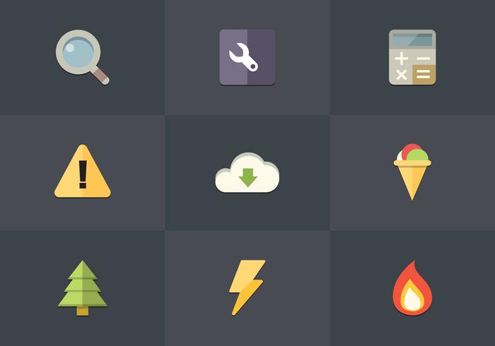 Free Flat Icon Set 04 Vector