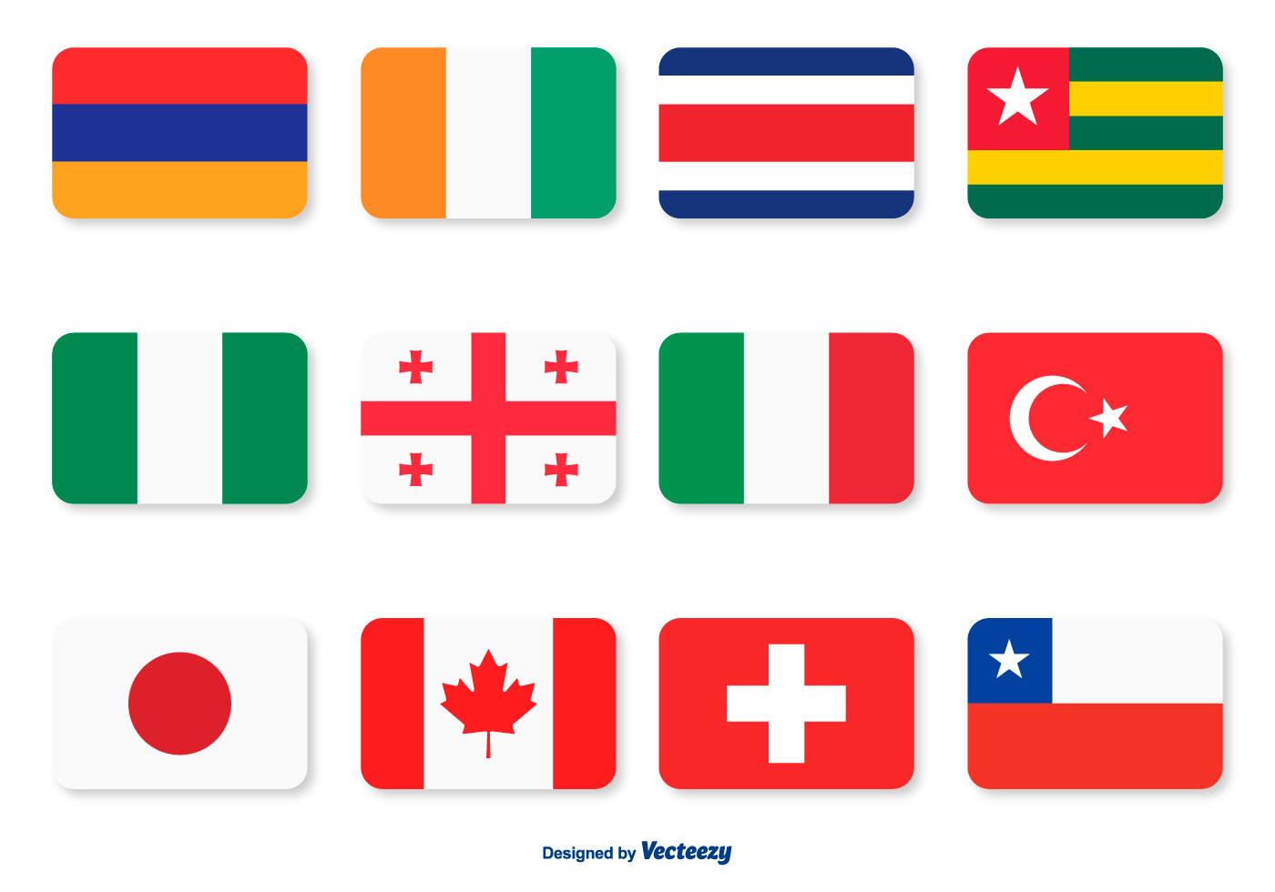 Assorted Flag Icon Set 110006 Vector Art at Vecteezy