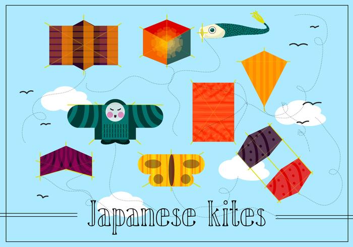 Free Japanese Kites Vector 