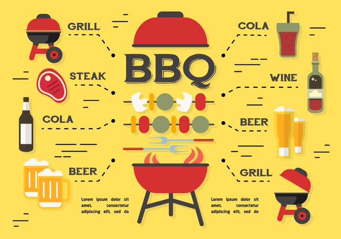 Barbecue Elements Vector Background