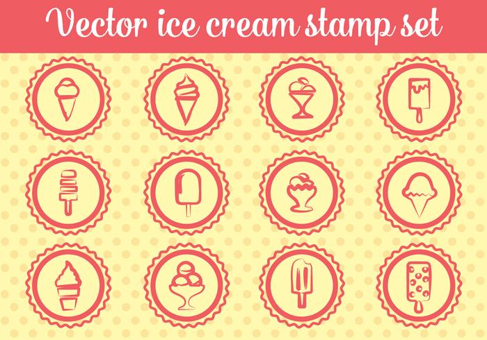 Ice Cream Stamp Vectors