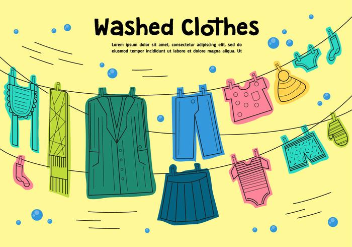 Free Washed Clothes Vector