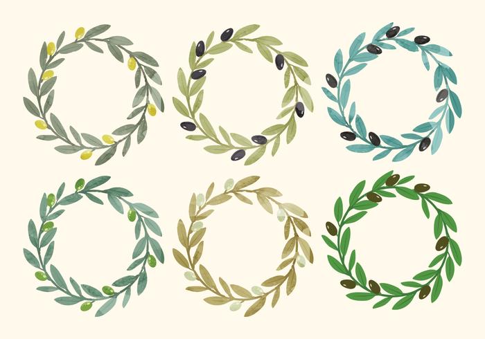 Vector Olive Wreath 