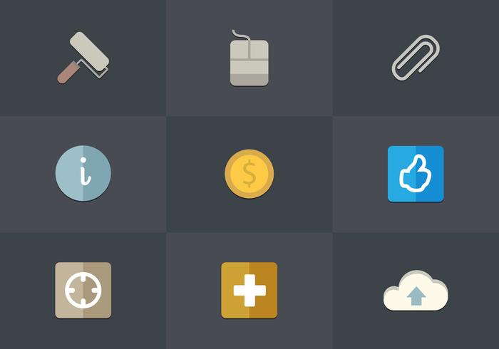 Free Flat Icon Set 03 Vector