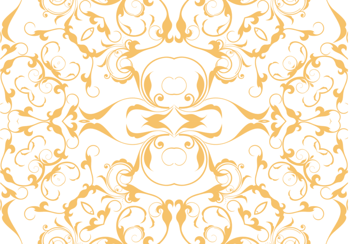 Orange Floral Seamless Pattern Background vector