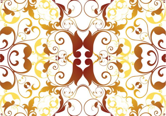Autumn Seamless Floral Pattern Vector