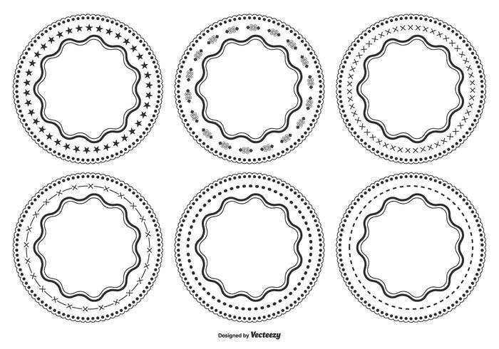 Decorative Circle Shape Set vector