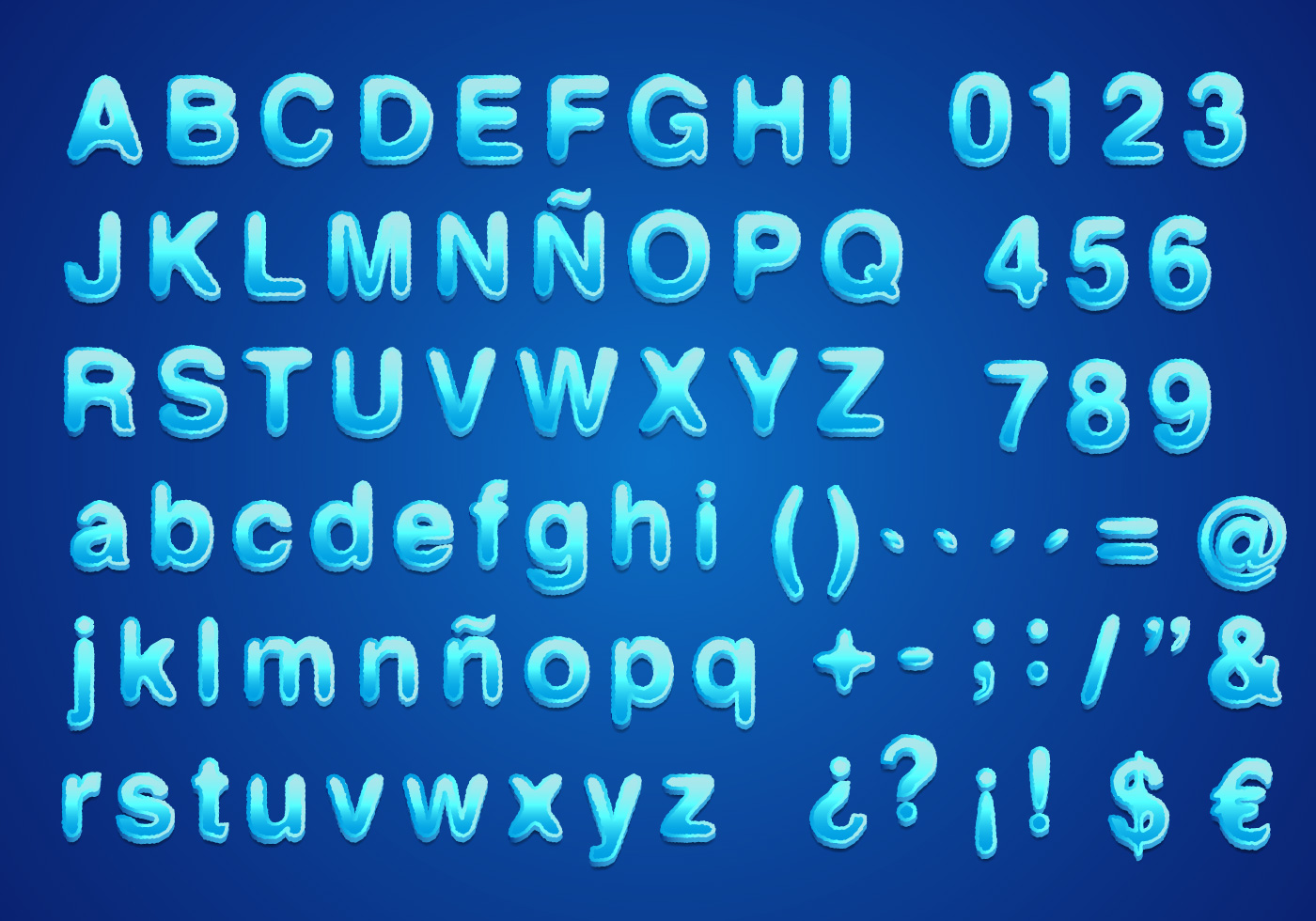 Water Font Vector Free - Download Free Vector Art, Stock Graphics & Images