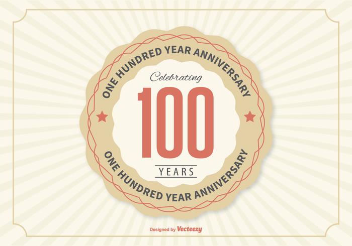 100 Year Anniversary Illustration vector