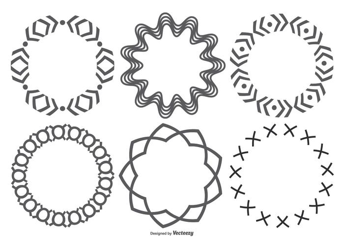 Formas decorativas del círculo vector