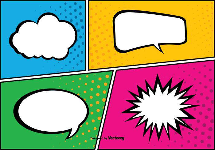 Comic Pop Art Style Background Illustration vector