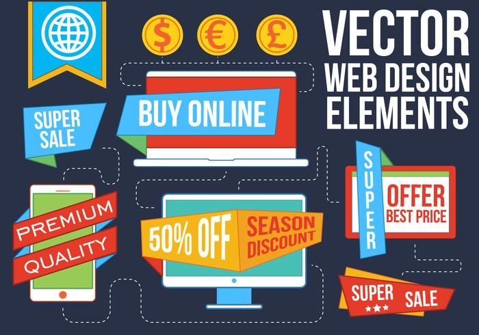 Elementos libres del diseño del Web site del vector