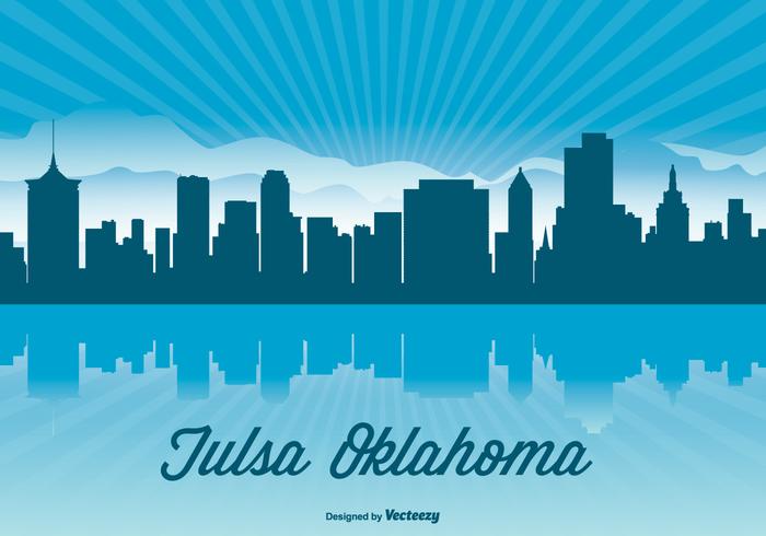 Tulsa Oklahoma Skyline Illustration Tulsa Oklahoma Skyline Illustration