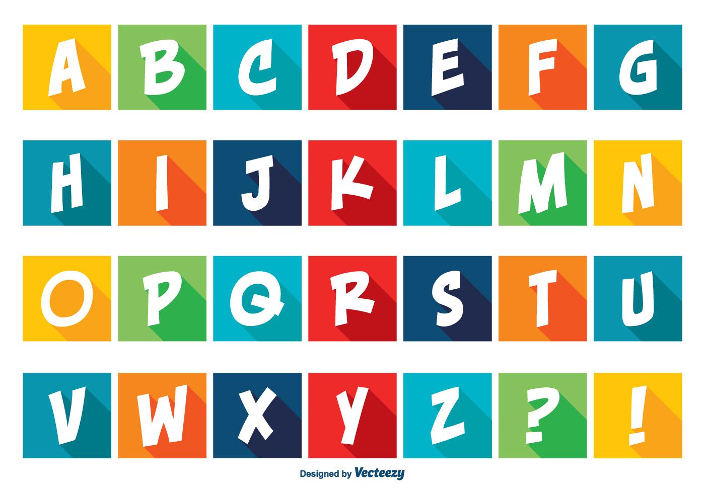 Colorful Comic Style Alphabet Set 110196 Vector Art At Vecteezy