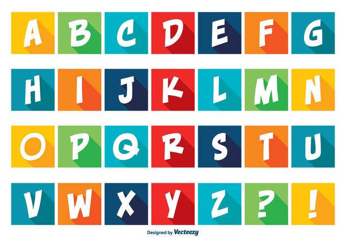 Colorful Comic Style Alphabet Set vector