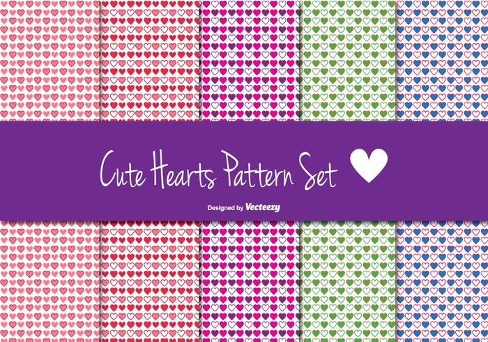 Cute Heart Pattern Set Cute Heart Pattern Set
