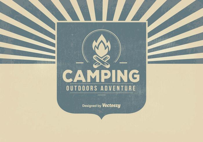 Retro Camping Background Illustration