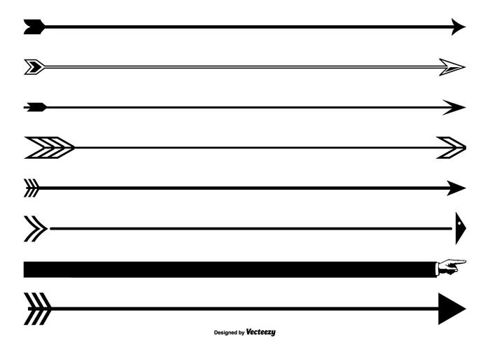 Conjunto de divisor de la página de flecha vector