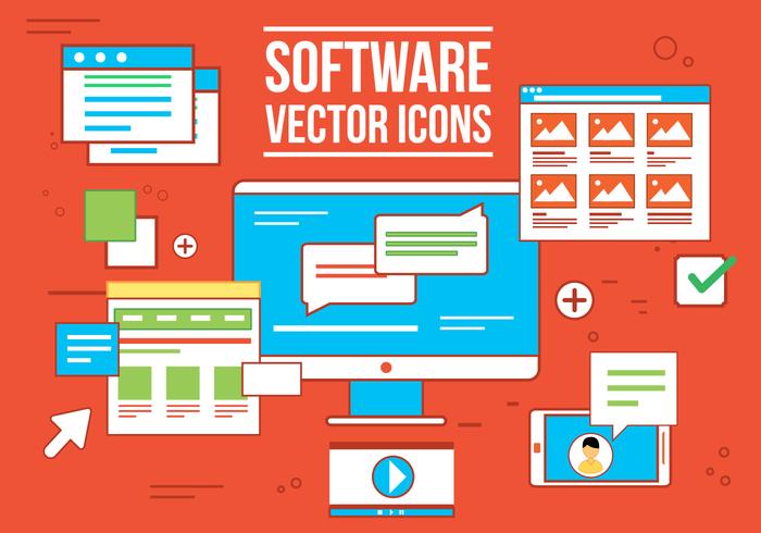 Libere los iconos del software de Vecor vector