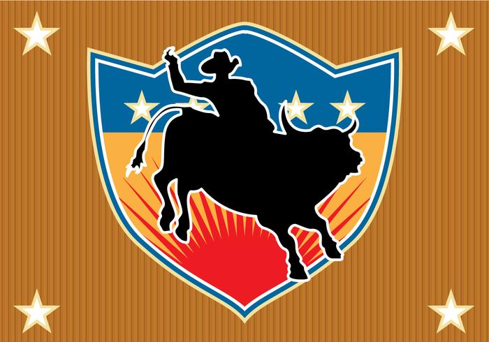 Free Bull Rider Vector