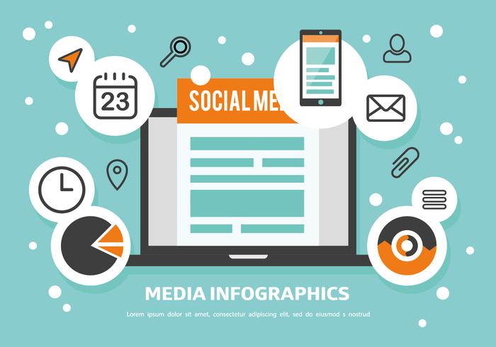 Free Media Infographics Vector